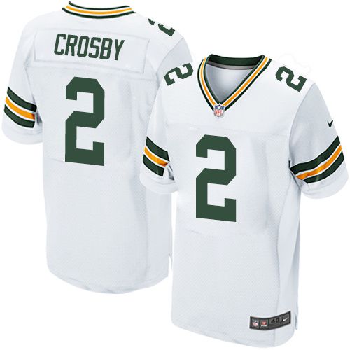 Men Green Bay Packers #2 Mason Crosby Nike White Game NFL Jersey->->NFL Jersey